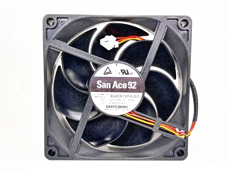 

Sanyo Denki 9GA0912P4J03 DC 12V 0.39A 92x92x25mm 4-Wire Server Cooling Fan