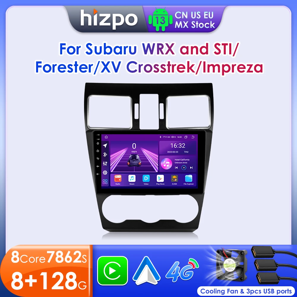 

Hizpo Car Intelligent Systems For Subaru Forester WRX and STI XV Crosstrek Impreza 2015 2016 - 2018 Stereo GPS Navi 2din Carplay