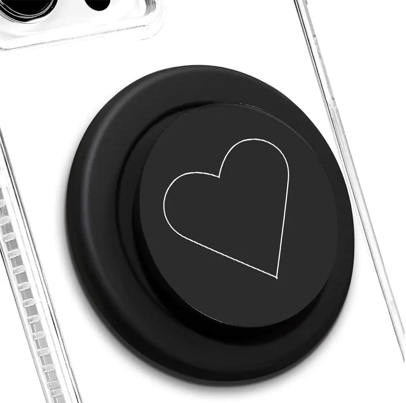 Popped Magnetic Phone Socket for MagSafe Magnetic Phone Grip Holder for iphone 17 16 15 14 pro max plus-love heart