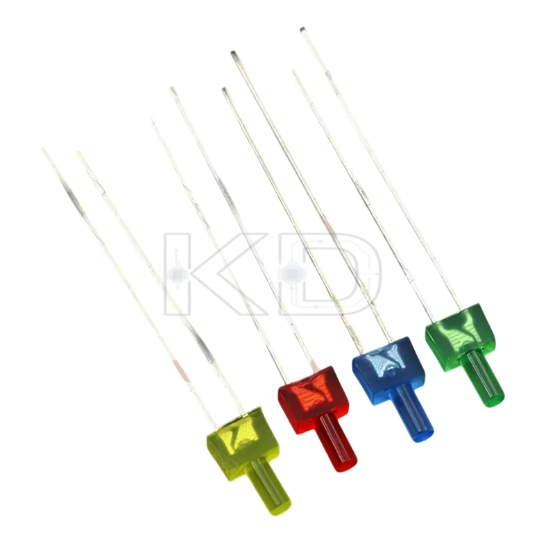 20pcs Multicolor 2mm Flat Top Led Diffused/Water Clear Red Yellow Blue Green White Orange LED Light Lamp