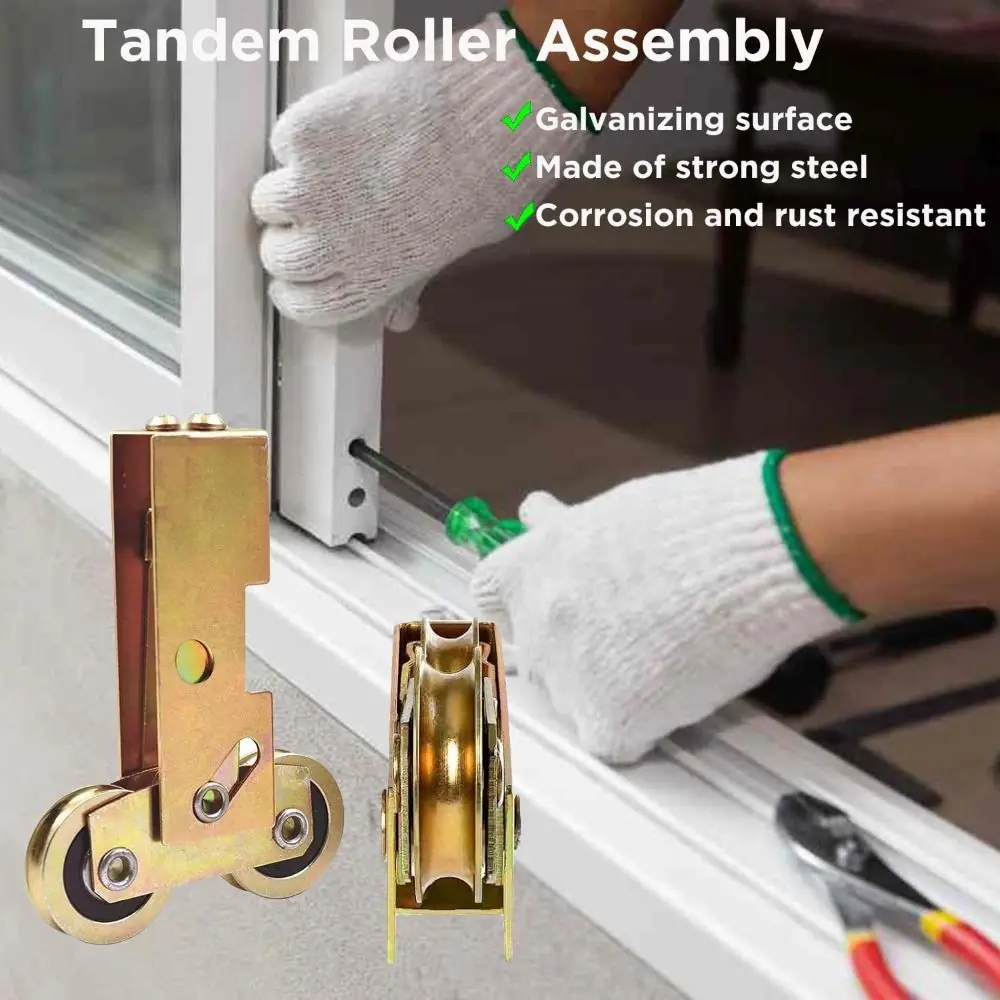 Aluminum Alloy Sliding Door Rollers Smooth Operation 1-1/8 Inch Sliding Door Wheels Replacement Door Bearing Wheel Screen Doors