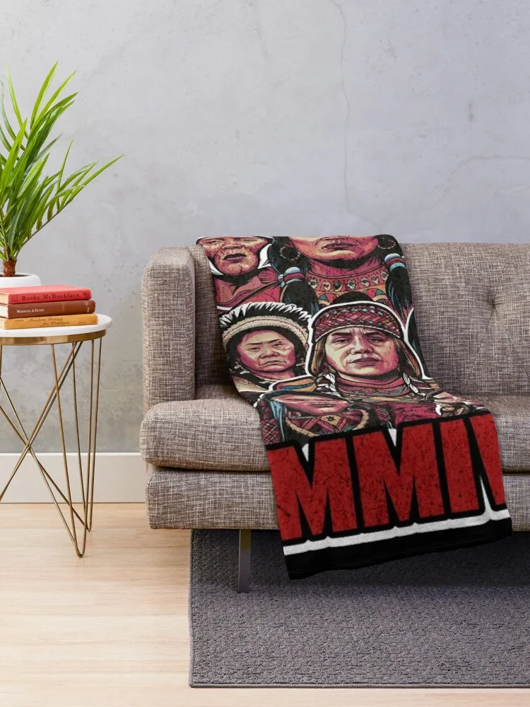 Powerful MMIW Indigenous Women Artwork - Awareness Throw Blanket Shaggy Winter beds Decorative Throw Blankets