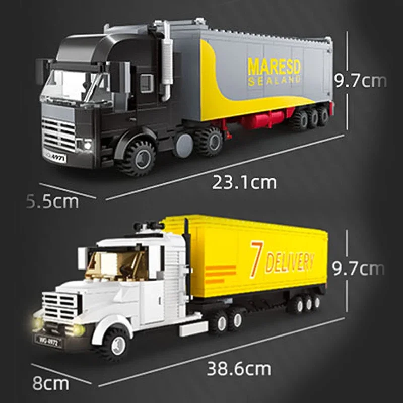 รถบรรทุกสีเหลืองขนาดใหญ่ รุ่นปี 2025 ของเล่นตัวต่อประกอบสำหรับเด็ก รุ่น 4972