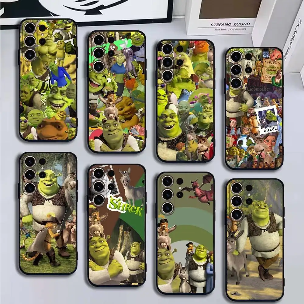 

Cartoon Funny Movie S-ShrekS Phone Case For SamsungS25,24,21,22,23,30,Ultra,20,Plus,Fe,Lite,Note,10,9,5G Black Cover