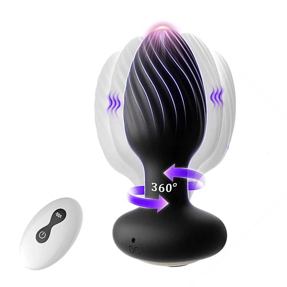 

360° Rotation Anal Vibrator 7 Modes Prostate Massage G Spot Stimulation Butt Plug with Remote Control Male Sex Toys