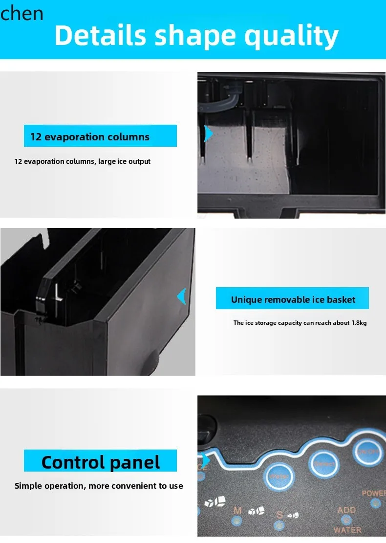 صانع الثلج التجاري HXL، دلو منزلي صغير لملء الماء، صانع ثلج مستدير #6