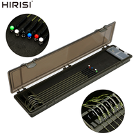 Hirisi W110 Carp Fishing Tackle Box with Stiff Hair Rig Board & Pins Ultimate Storage for Carp Fishing Hair Rigs Terminal Tackle