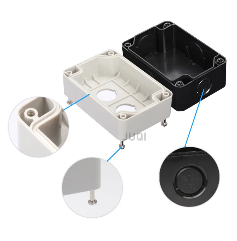 ติดตั้งกล่องปุ่มกันน้ำขนาด 22 มม. คุณภาพสูง กล่องควบคุมสวิตช์ กล่องแสดงสถานะสวิตช์อุตสาหกรรมแบบ 12345 รู