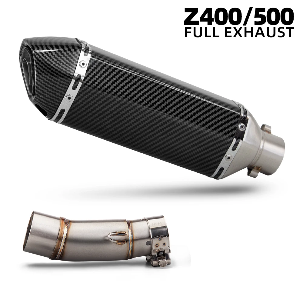 

Z7 exhaust Slip on Line muffler For Kawasaki Ninja250 Ninja400 Ninja500 Ninja7 Z250 Z400 Z500 Z7 2017-2026 motobike escape pipe