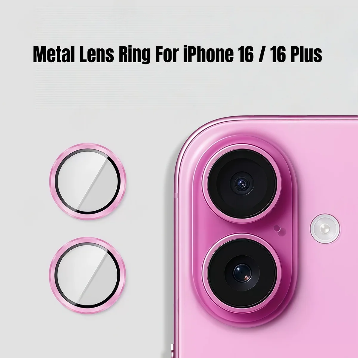 Camera Metal Ring Protector For iPhone 16 Plus 16Plus Back Lens Tempered Glass For iPhone16 Plus Lens Cover Accessories