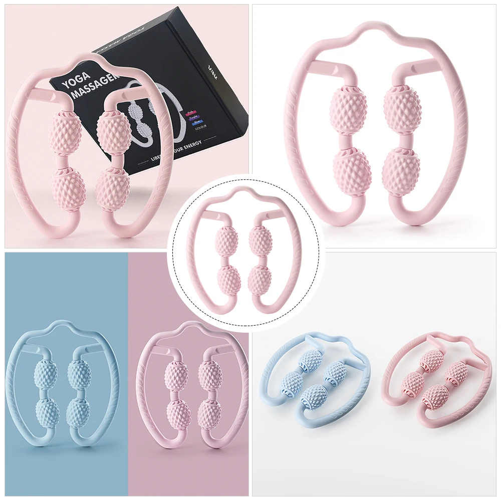 

1Pcs Leg Massager Four Wheel Roller Portable Muscle Relaxer for Yoga Fitness Muscle Relaxation Blood