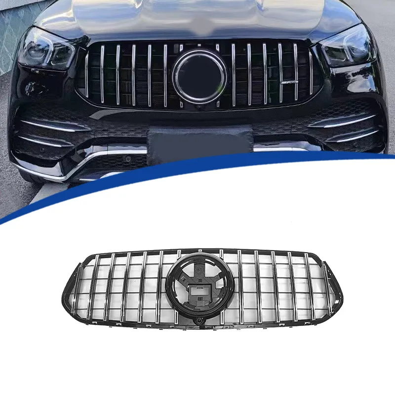 Applicable to 2020-2023 GLE W167 Sport Edition, modified GT grille  Front Racing Grille Grill Mask Cover Trims Front Hood Grills