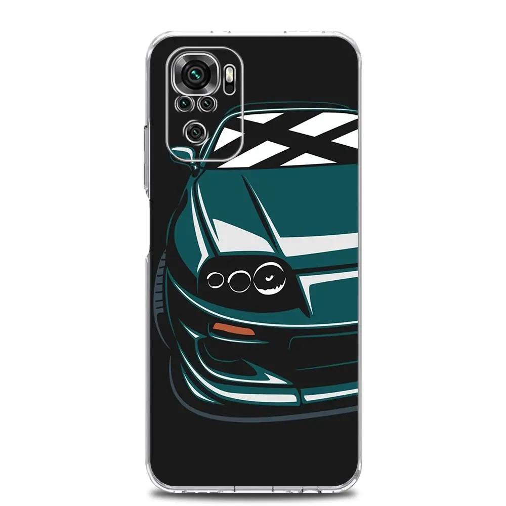 Phone Case For Xiaomi Redmi Note 13 12 5G 9S 9 8 10 11 Pro Plus 4G 9T 13C 12C 10C 9C 9A 7 Pro Cover JDM Type R Civic Sport Car