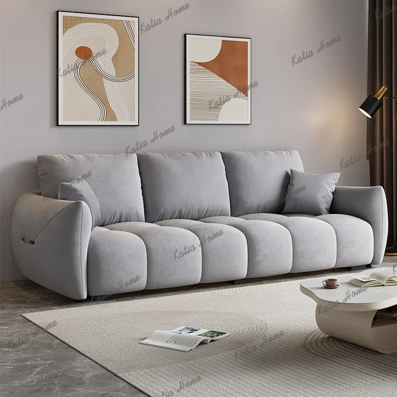 Factory Direct European Oversized Living Room Sofas Classic Gray Nordic Modern Living Room Sofas Puff Luxury Woonkamerbanken Fur