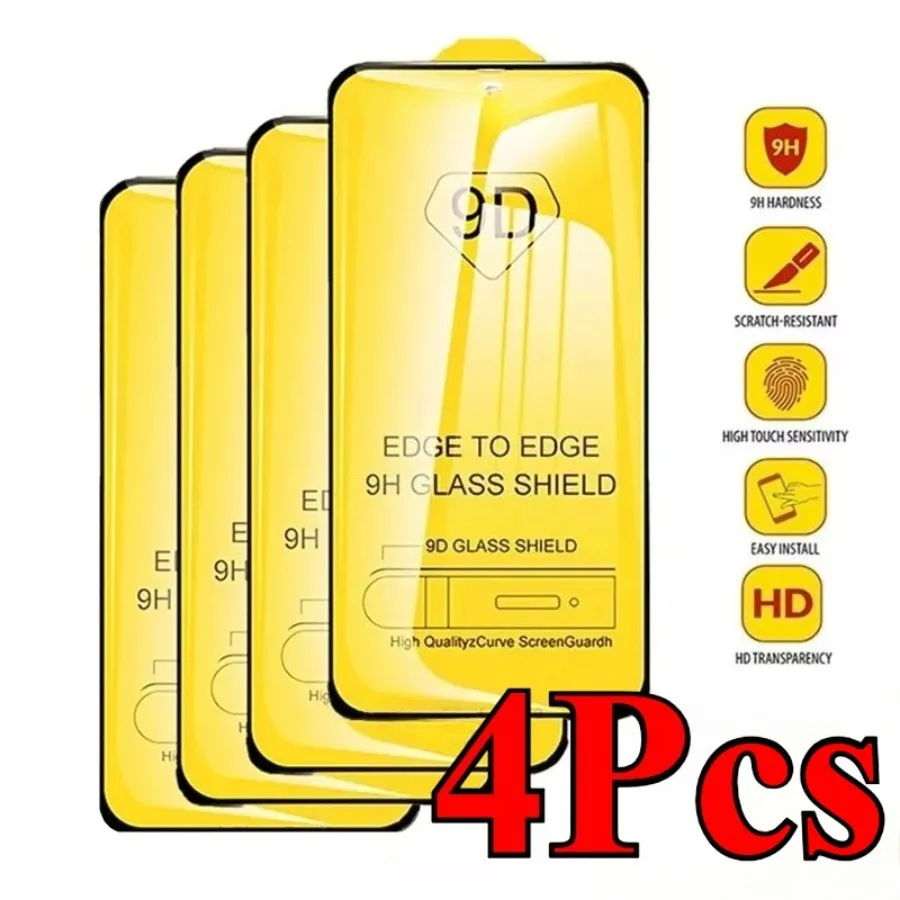 4Pcs 9D Black Edge …