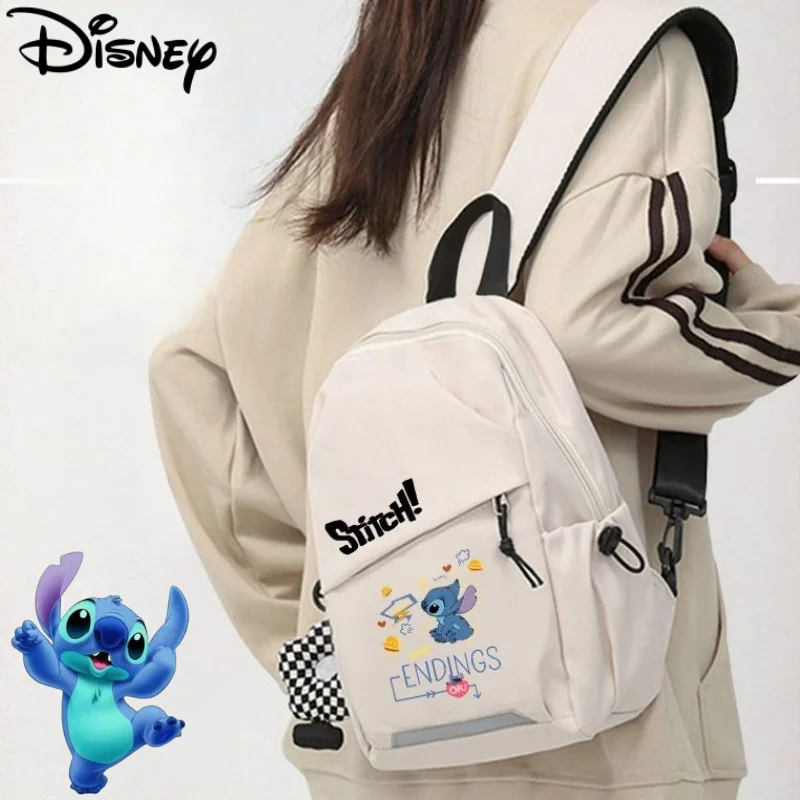 

Creative Disney Stitch Men's and Women's New Cute Cartoon Fashion Casual Large Capacity Storage One-Shoulder Crossbody Chest Bag
