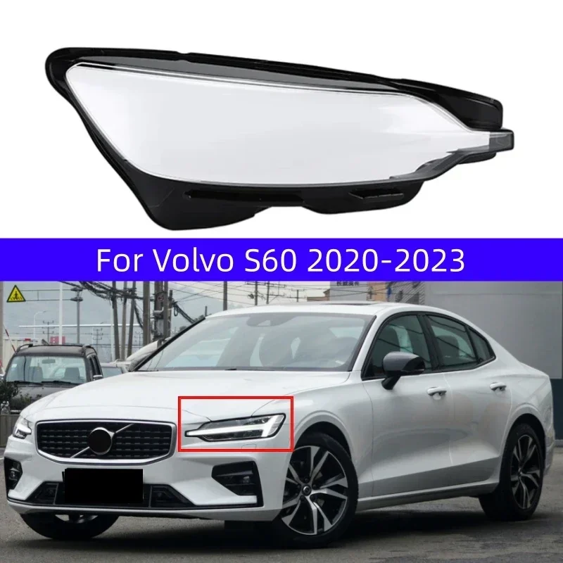 

For Volvo S60 2020 2021 2022 2023 Headlamp Cover Transparent Lens Lamp Shell Masks Plexiglass Replace The Original Lampshade