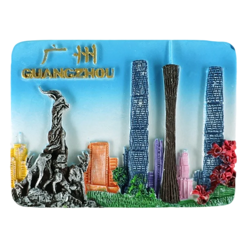 China Guangzhou tourist souvenir decoration paste fridge magnets refrigerator paste Guangzhou tower tour Pearl River Collection