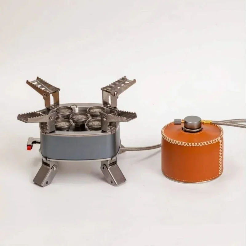 6800W 12800W 18000W Portable Foldable Gas Stove Strong Fire Burner Outdoor Camping Cooking Stove Compact Multi Gas Stove For BBQ