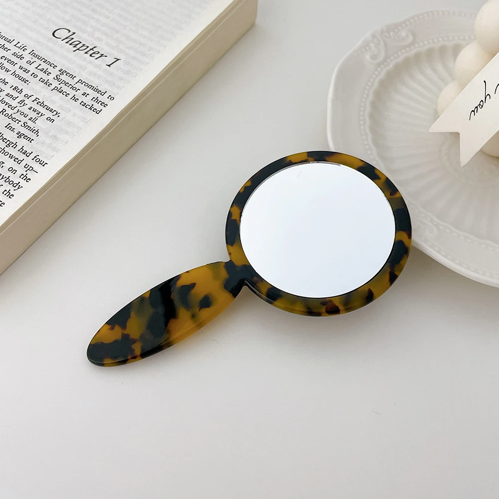 Daily Make-Up Acetic Acid Makeup Mirror Portable Carry-On Mirror Handheld Single Side Dressing Mirror Accessories For Women