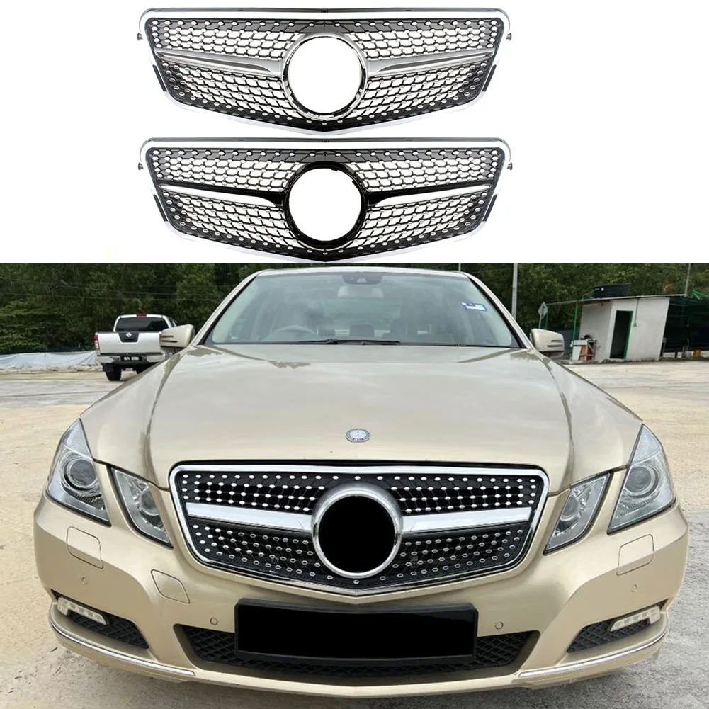 

Front Racing Facelift Grilles Upper Grille Bumper For Mercedes-Benz W212 E-Class E250 E280 E300 E320 E400 E430 2009-2013 Diamond