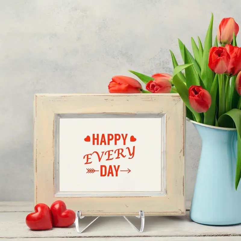 Акриловая подставка для дисплея, 2X прозрачный декоративный держатель для рамки, глубокая опорная выступка, подставка для рисования фотографий, для рабочего места