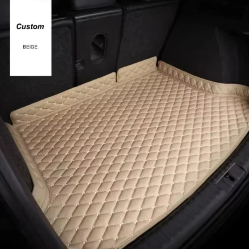 PU Leather Custom Car Trunk Mats for Lincoln MKC 2017-2022 MKT MKX 2015-2018 Interior Details Car Accessories All Models