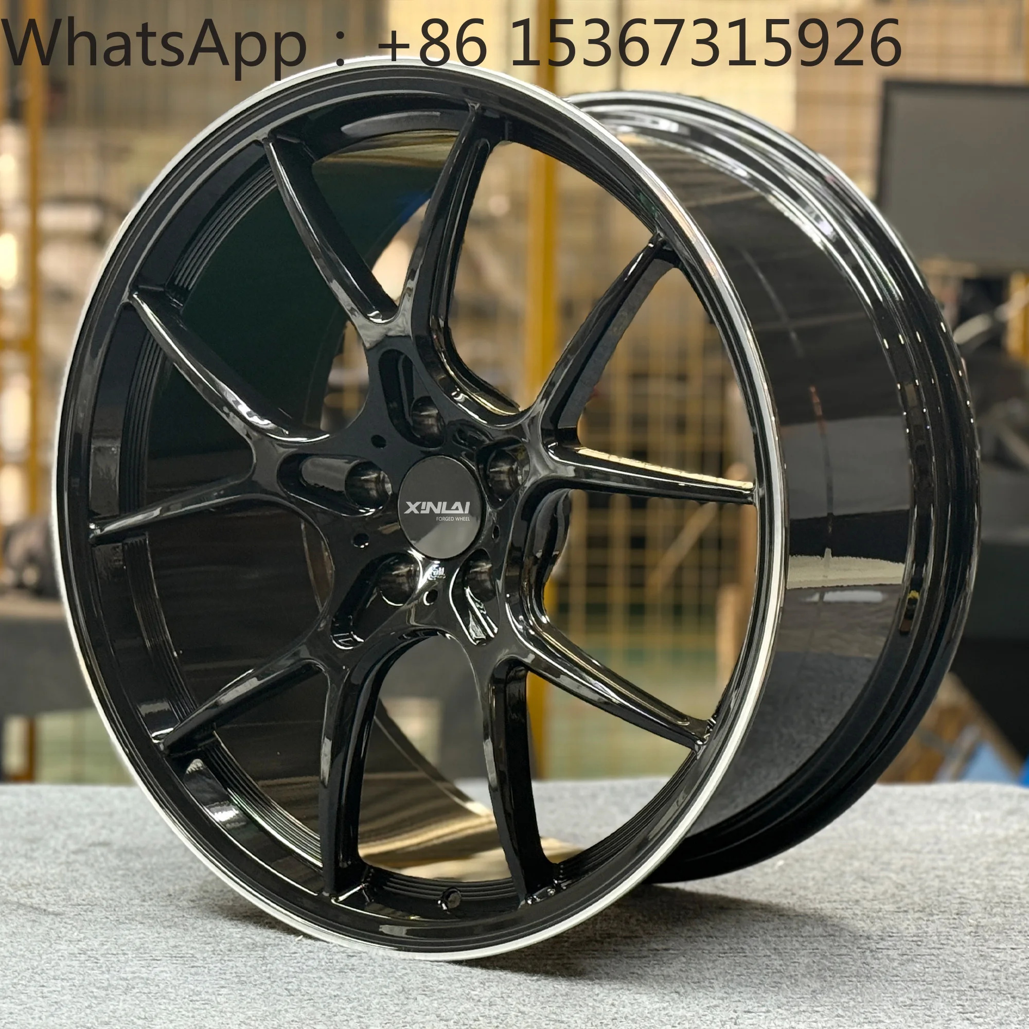 

1-Piece Monoblock Gloss Black Custom Forged Wheels 5x114.3 5x120 5x112 Deep Dish Concave Alloy Car Rims