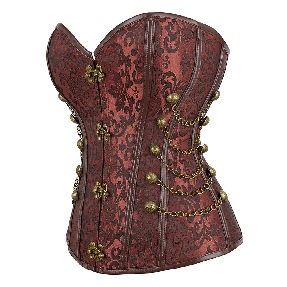 Steampunk Corset Overbust Vintage Corsets Women Sexy Korse Gothic Clothes Goth Waist Lace-up Bustiers Retro Corselet Top