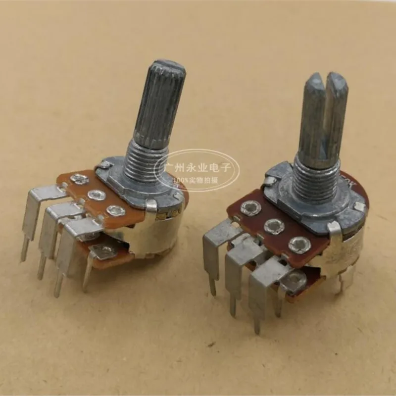 3 Piece 148 Double Bend Foot 6 Feet 16 Type Power Amplifier Volume Rotary Adjustable Potentiometer B10K B20K B50K Handle 20MM