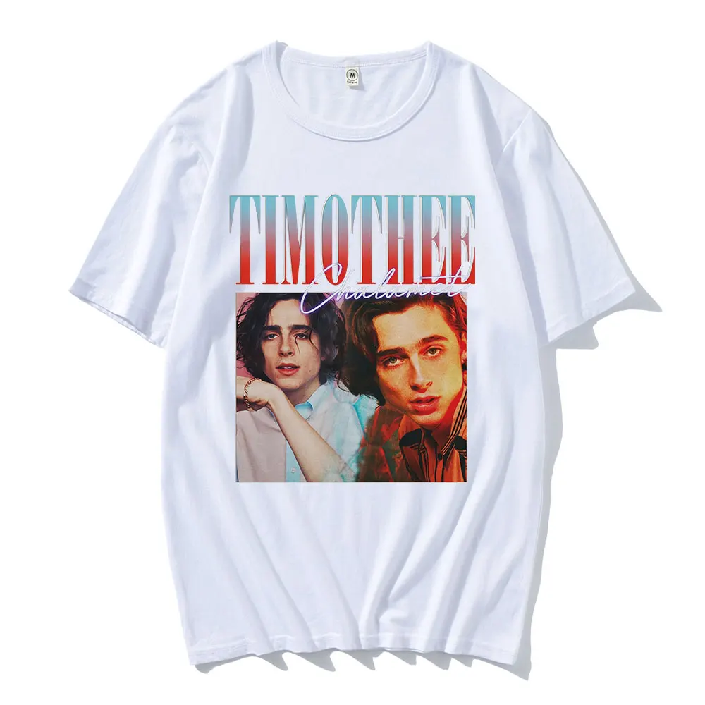 2022 New Timothee Chalamet Vintage Graphics T Shirts Men Harajuku Streetwear Hip Hop T-shirts 100% Cotton T-shirt Oversized