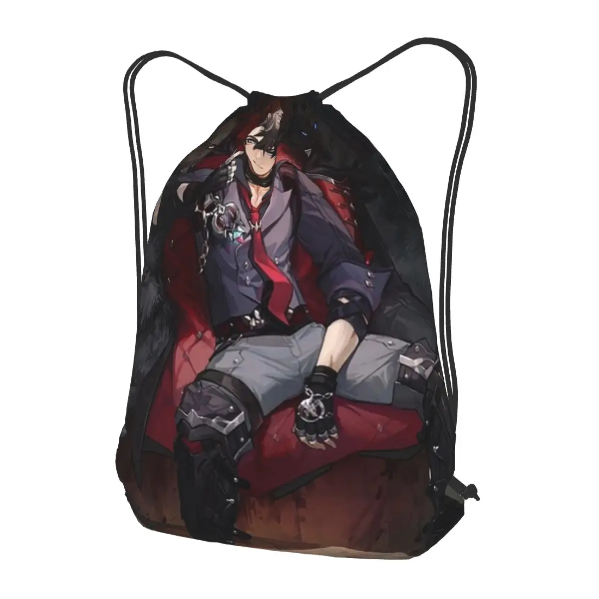 

Genshin Impact Wriothesley Risley Backpacks Casual Drawstring Bags Sports Bag Book Bags for Travel School