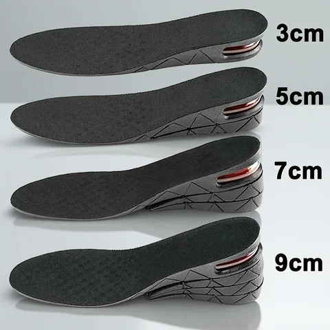 Height Increase Insoles Air Cushion Elevator Shoe Insole Lifts Kits Inserts for Men Women Taller Insoles 3-9cm Variable Height