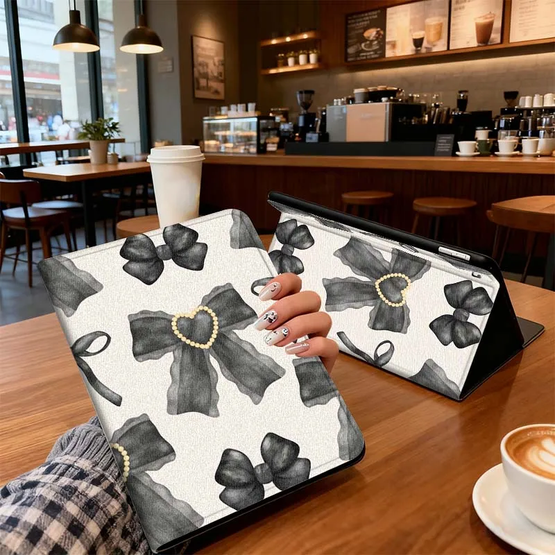

Black Bow Fashion Pattern For iPad Pro 7 8 9 Gen 2 11 13 5th 6th 10th 11th M5 M4 12.9 10.9 10.2 Inch 2024 2025 Tablet Case