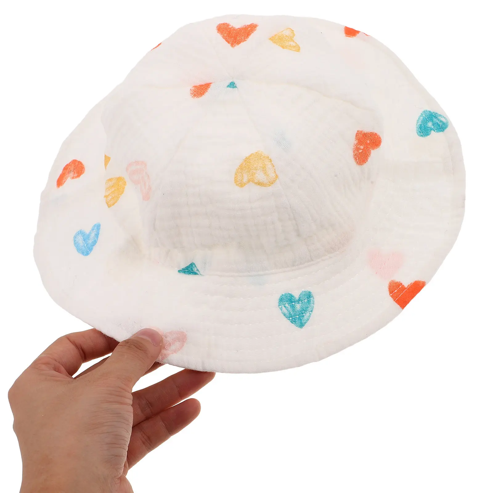 Baby Cotton Bucket Sun Hat Soft Breathable Infant Toddler Wide Brim Uv Protection Newborn Sun Hat for Outdoor Use