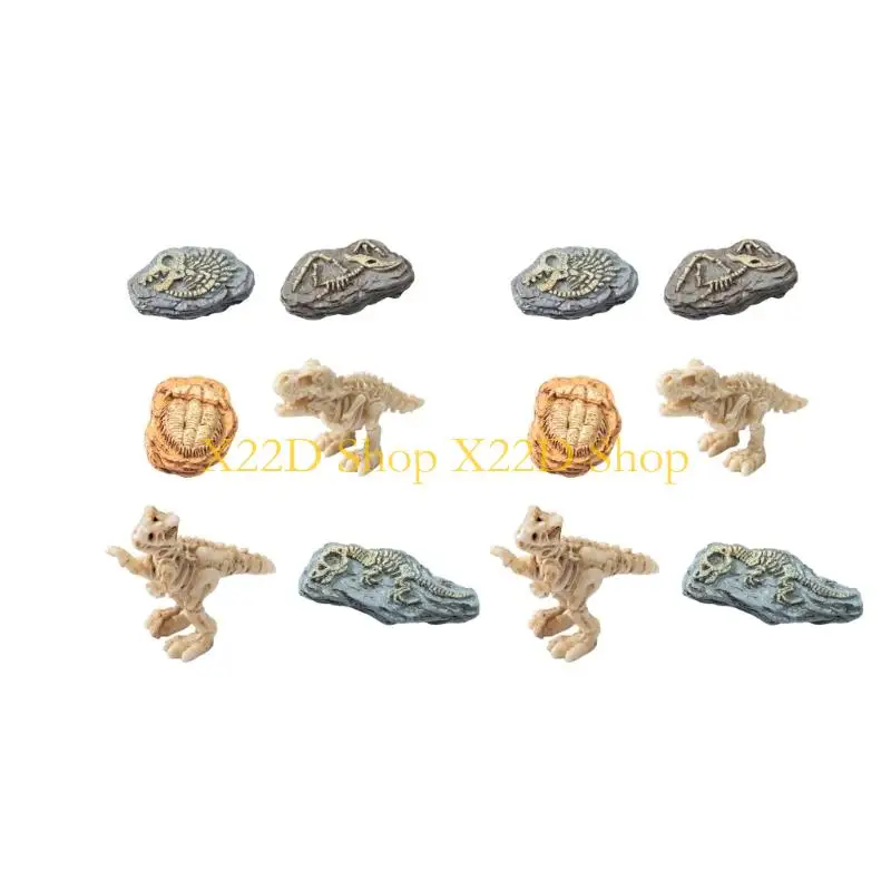 X22D Miniature Dinosaur Skeletons Fossils Statue Faery Garden Decorations,Miniatures Dollhouses Accessories,Crafts Ornament