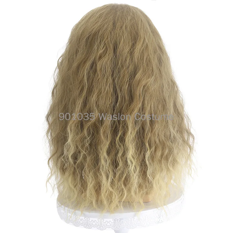 40Cm Kameel Synthetisch Haar Golvende Lange Thor Odinson Cosplay Pruik Met Baard Voor Halloween Thanksgiving Dag Kerstschool