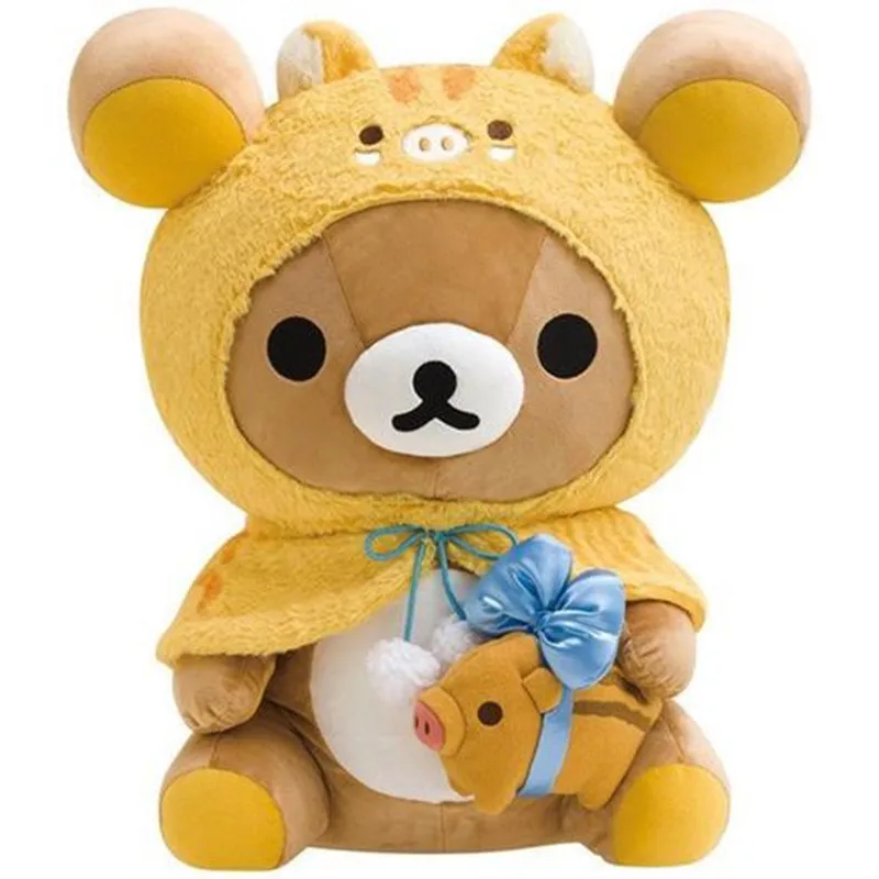 

Новый милый медведь Rilakkuma Korilakkuma, новогодняя ограниченная серия, плюшевая свинья, 25 см, детские мягкие игрушки для детей, подарки