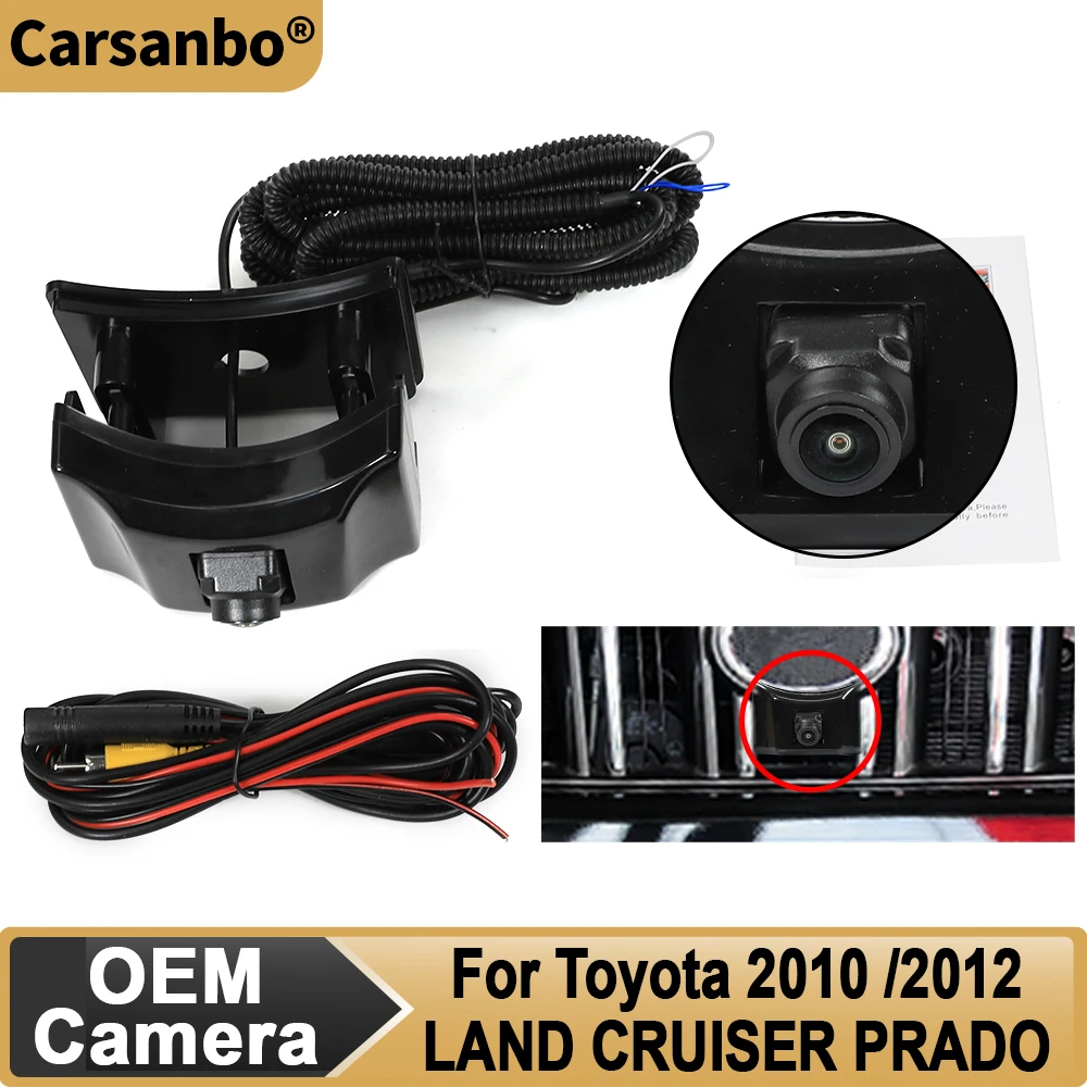 

Мужская маленькая бобочка 150 ° Автомобильная камера переднего вида для Toyota 2010 2012, Land Cruiser Prado Fisheye, водонепроницаемая парковочная автомобильная OEM-камера