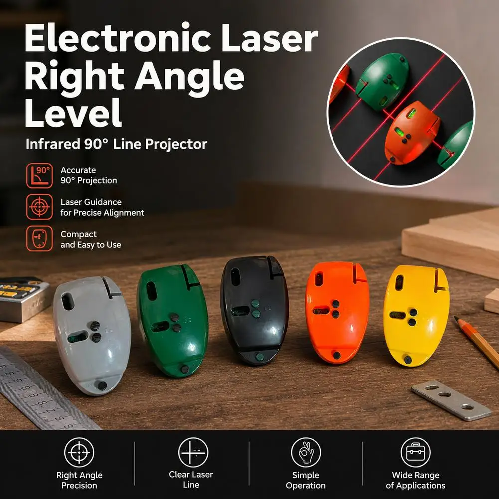 Portable Electronic 90 Degree Laser Scale Battery Powered Infrared Line Level Long Distance High Precision Infrared Level Wall