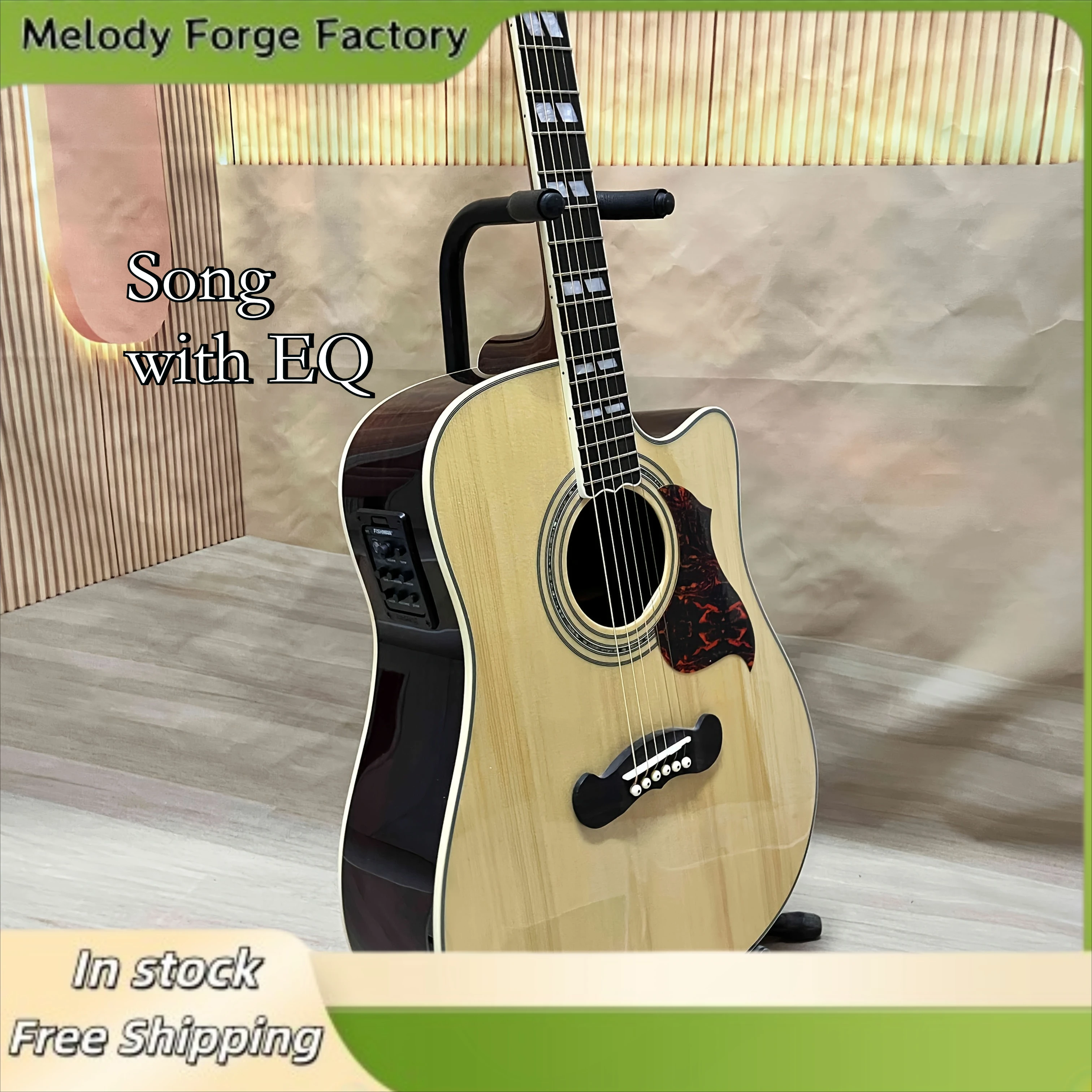 G-Song EQ Acoustic-Electric Guitar with Spruce Body, Rosewood Fingerboard & Back/Sides 20 Frets 6-String Full Enclosure Tuners