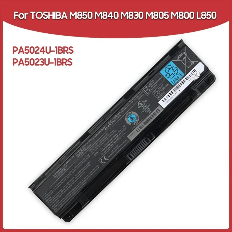 

New Replacement Battery PA5023U-1BRS For TOSHIBA M830 M805 M800 M850 M840 L850 PA5024U-1BRS Rechargeable Batteries 4200mAh