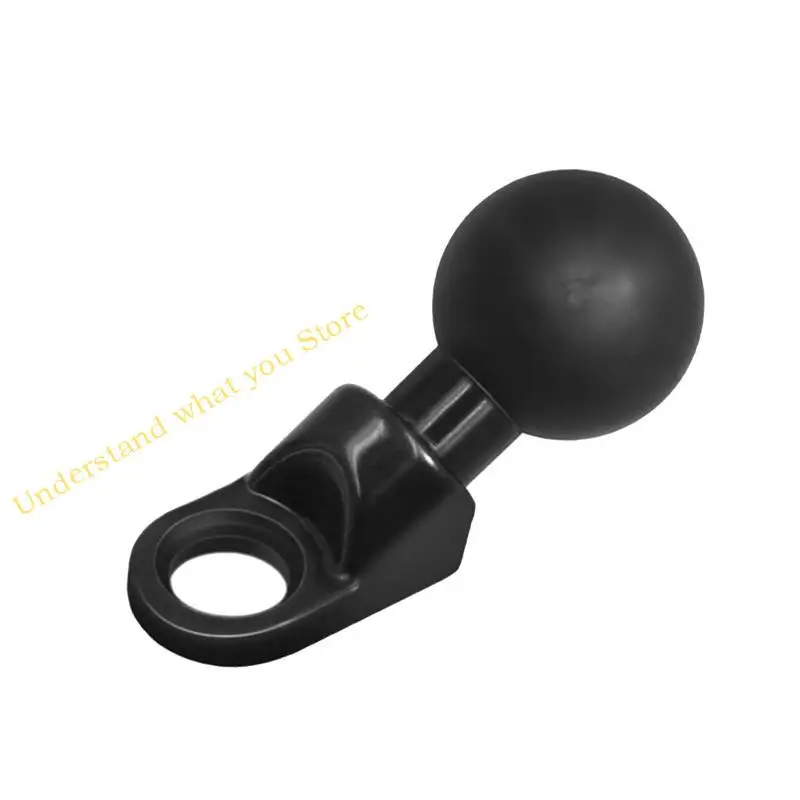 J60A Black Rearview Mirror Mounted Crooked Ball for Head Motorcycle Angled Base Camer