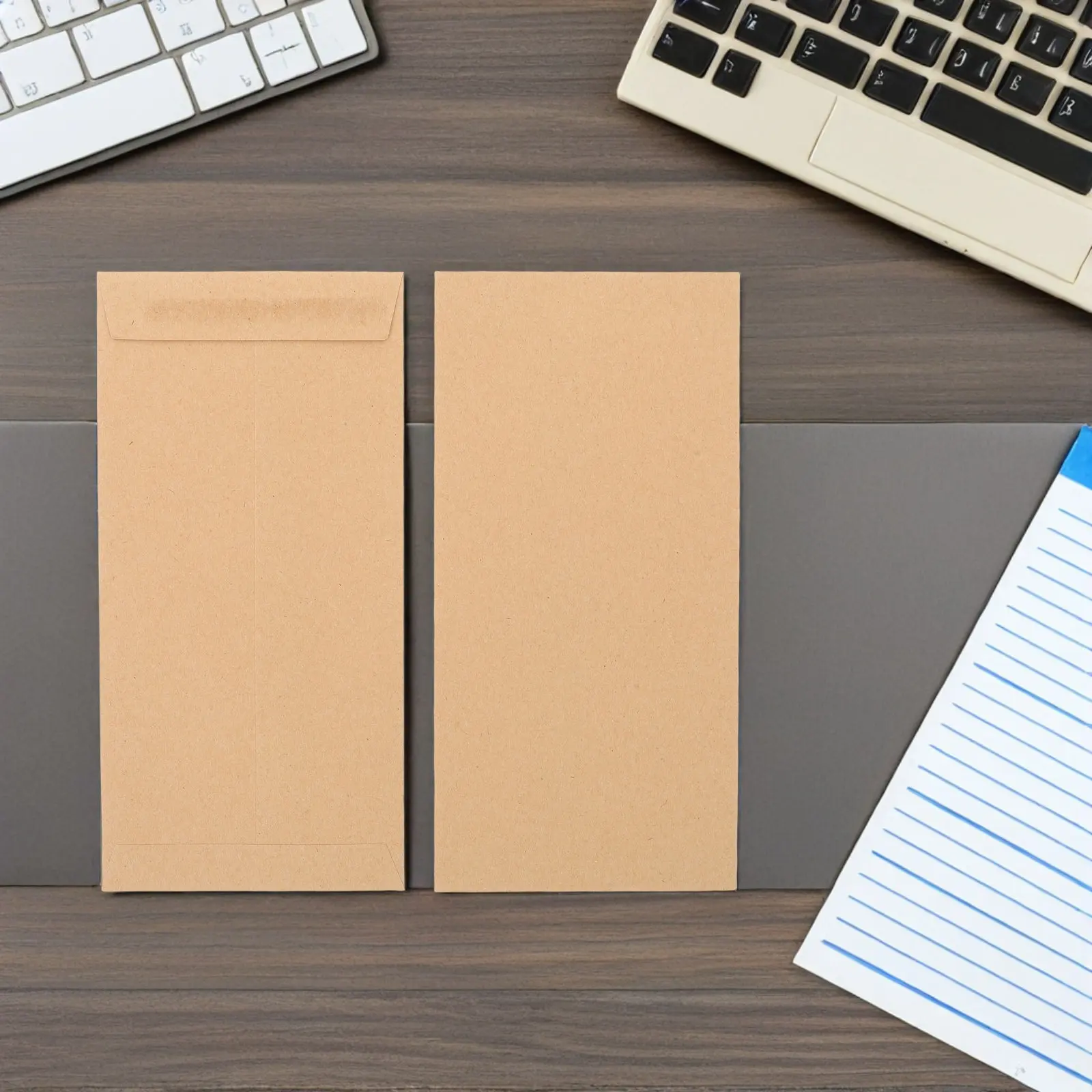 60Pcs Kraft Paper Envelopes Brown 6x3 Inch Flap Blank Cash Money Budgeting Greeting Card Mailing Invitations Receipt