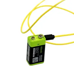 1 sztuk ZNTER 9V 600mAh USB akumulator litowy wielokrotnego ładowania 6F22 akumulator litowy wielokrotnego ładowania + 1 sztuk 1 w 1 Micro kabel do ładowania USB