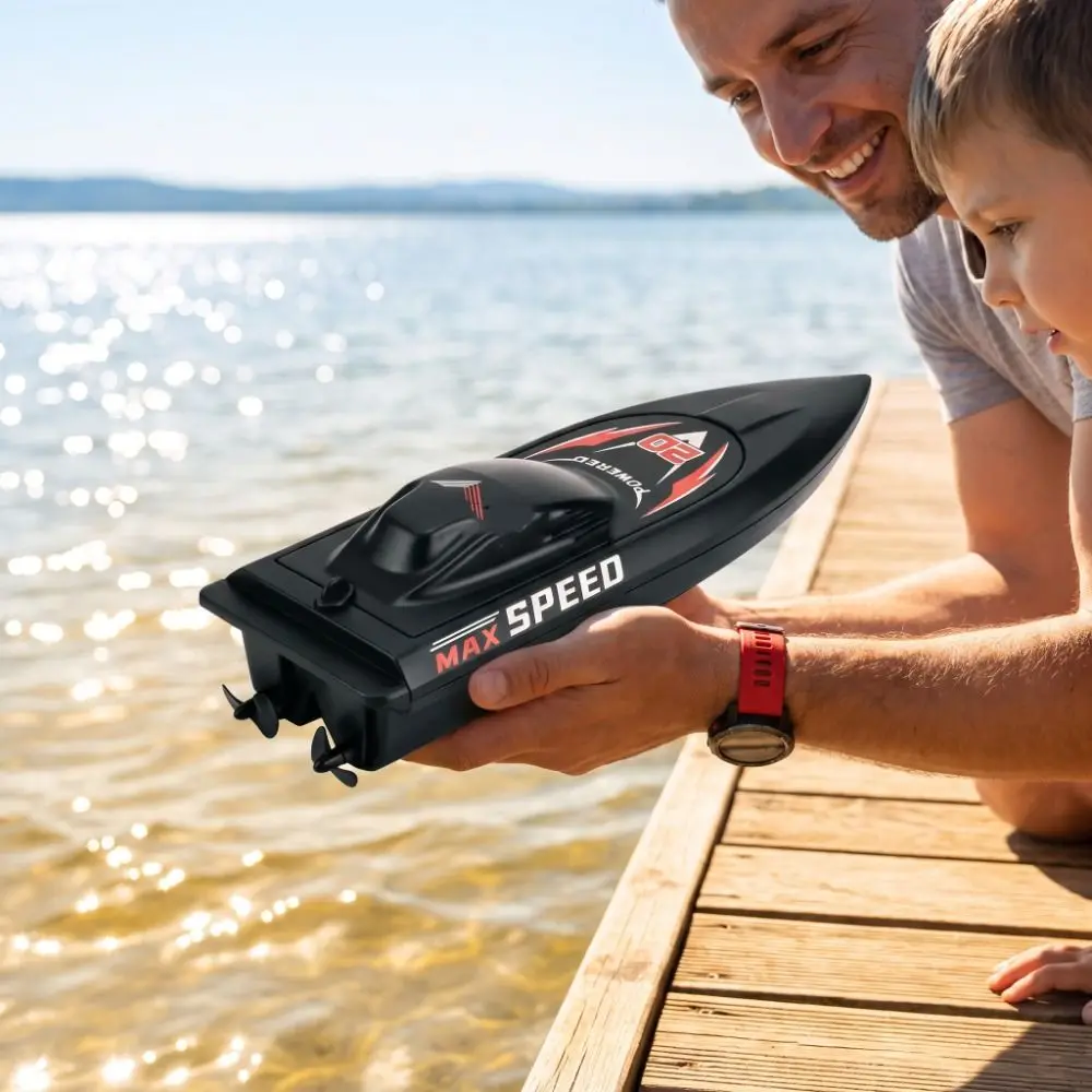 High Speed Remote Control Boat Can Get Off Dual Motor RC Boat Mini Simulation Racing Speedboat Water Park