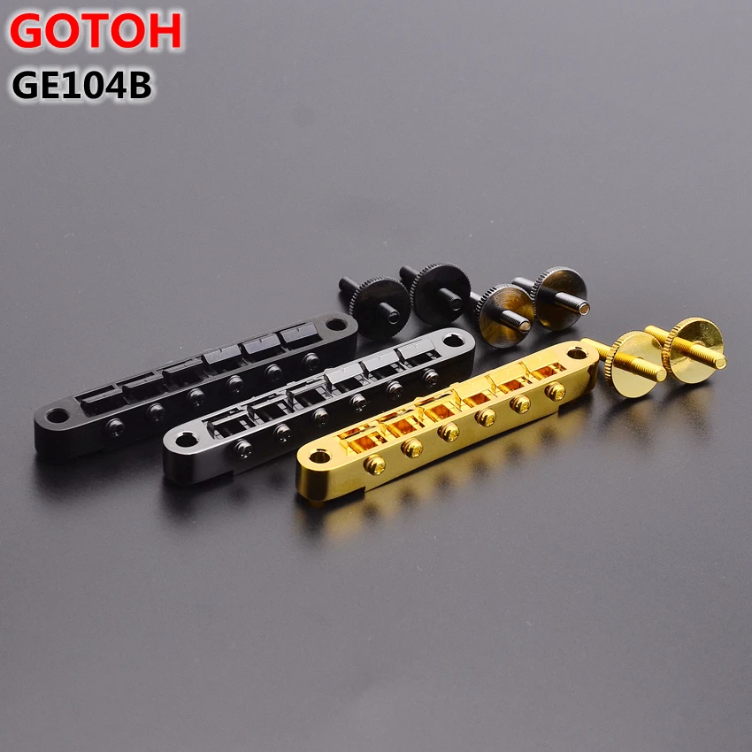 1 Set Gotoh GE104B Open Base Longer Saddle Screws Tune-O-Matic Electric Guitar  Bridge  JP(Origin)