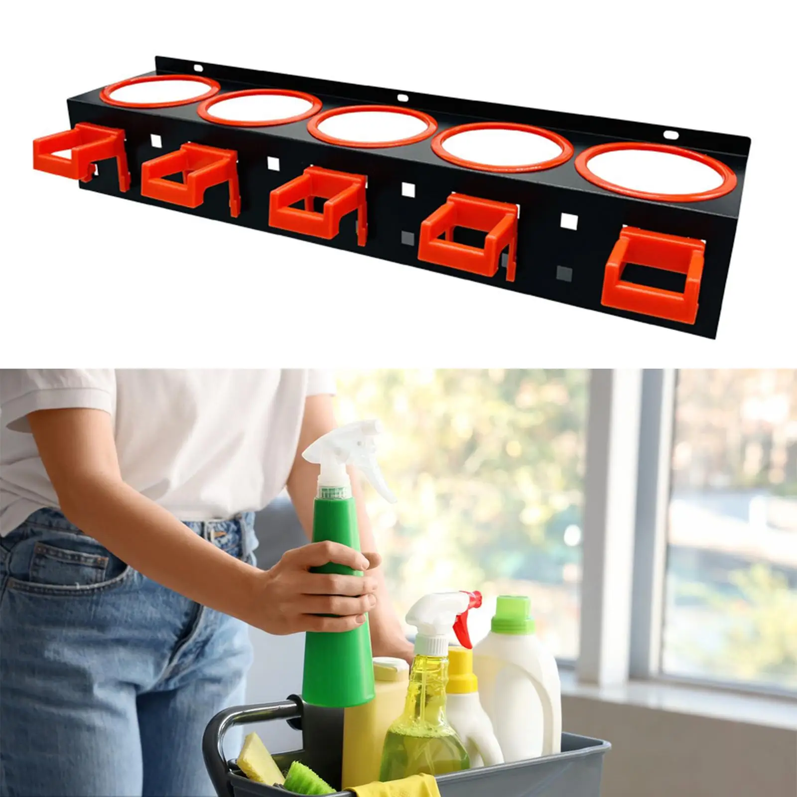 

Bottle Storage Rack Spray Bottle Holder Wall Mount Car Detailing Accessories for Home
