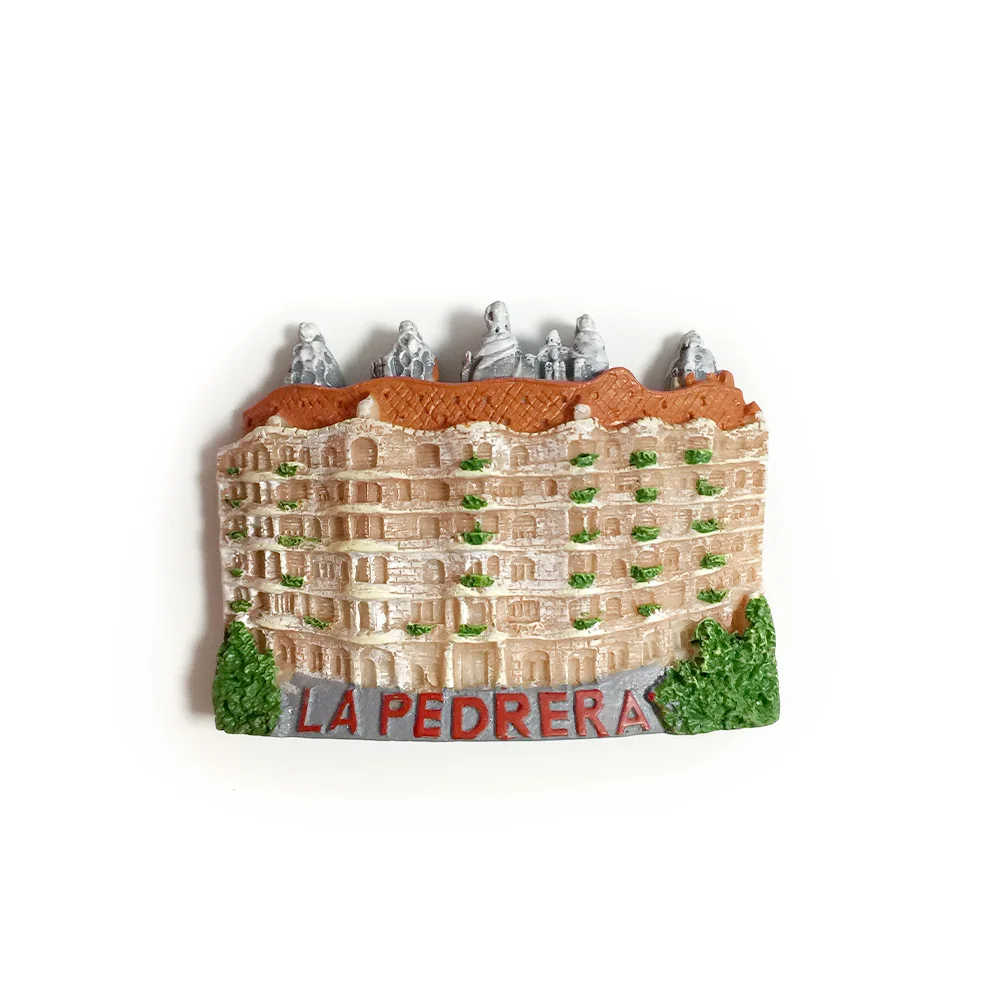 

3D Resin Refrigerator Magnet - La Pedrera, Barcelona, Spain - Detailed Architectural Design - Perfect Home Decor Gift
