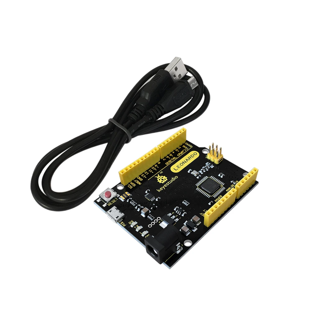 Keyestudio Leonardo R3 scheda di sviluppo + cavo Micro USB 1M MCU ATMEGA32U4 per Arduino Leonardo progetto fai da te